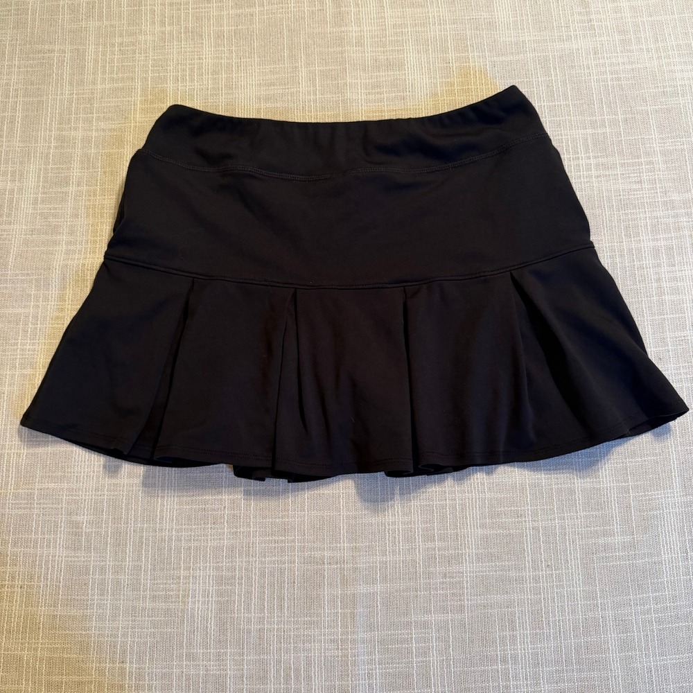 Freely Womens Black Pleated Athletic Skort with Pockets Size XL RN 098223